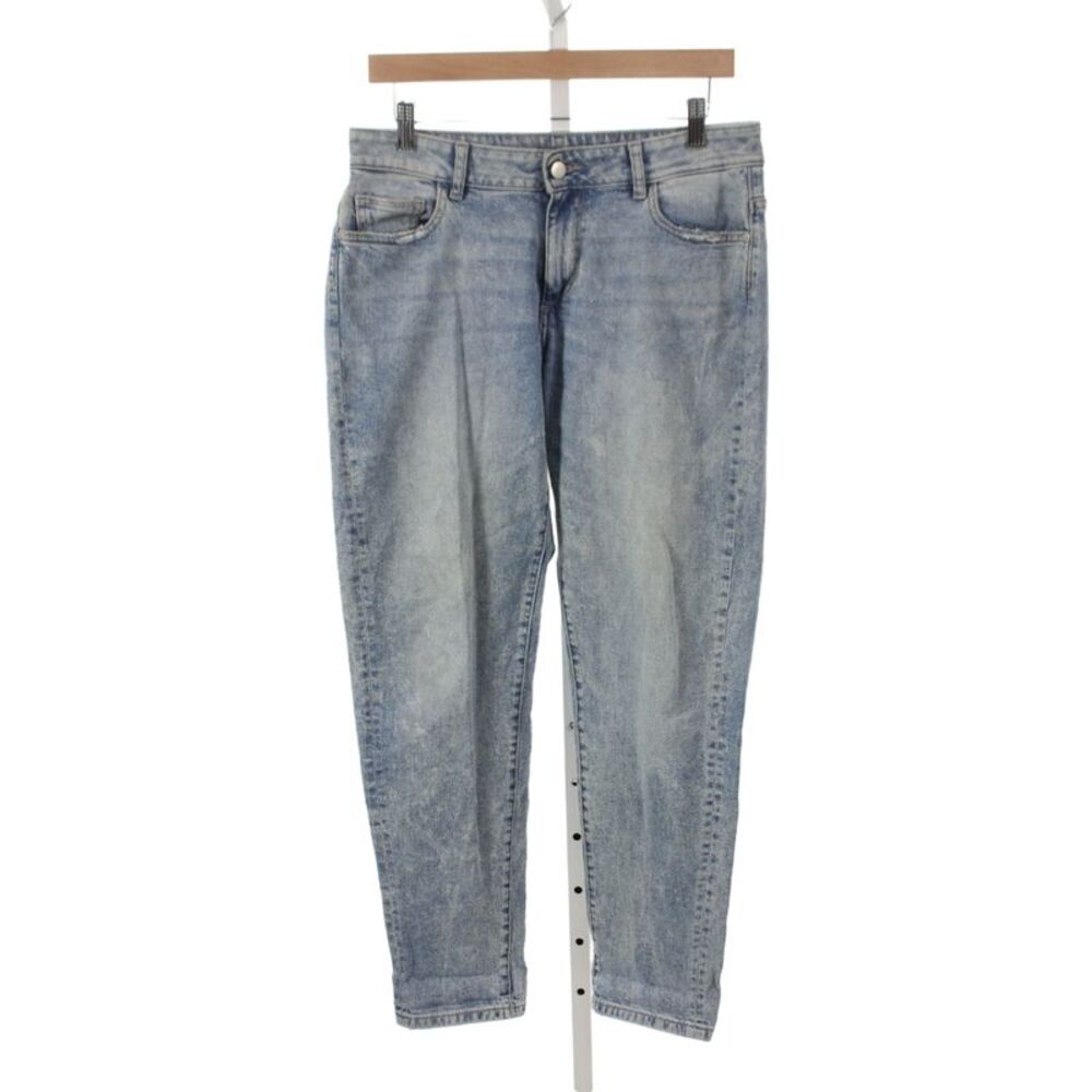 DL 1961 Women Mom Jeans Blue Mid-Rise Button Cotton Size 27